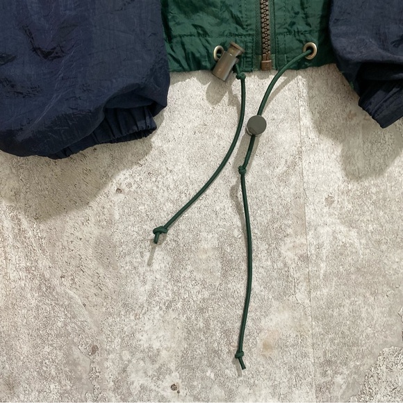 Vintage Champion Windbreaker Y2K Streetwear Colorblock Green Off White Navy L - Picture 4 of 11
